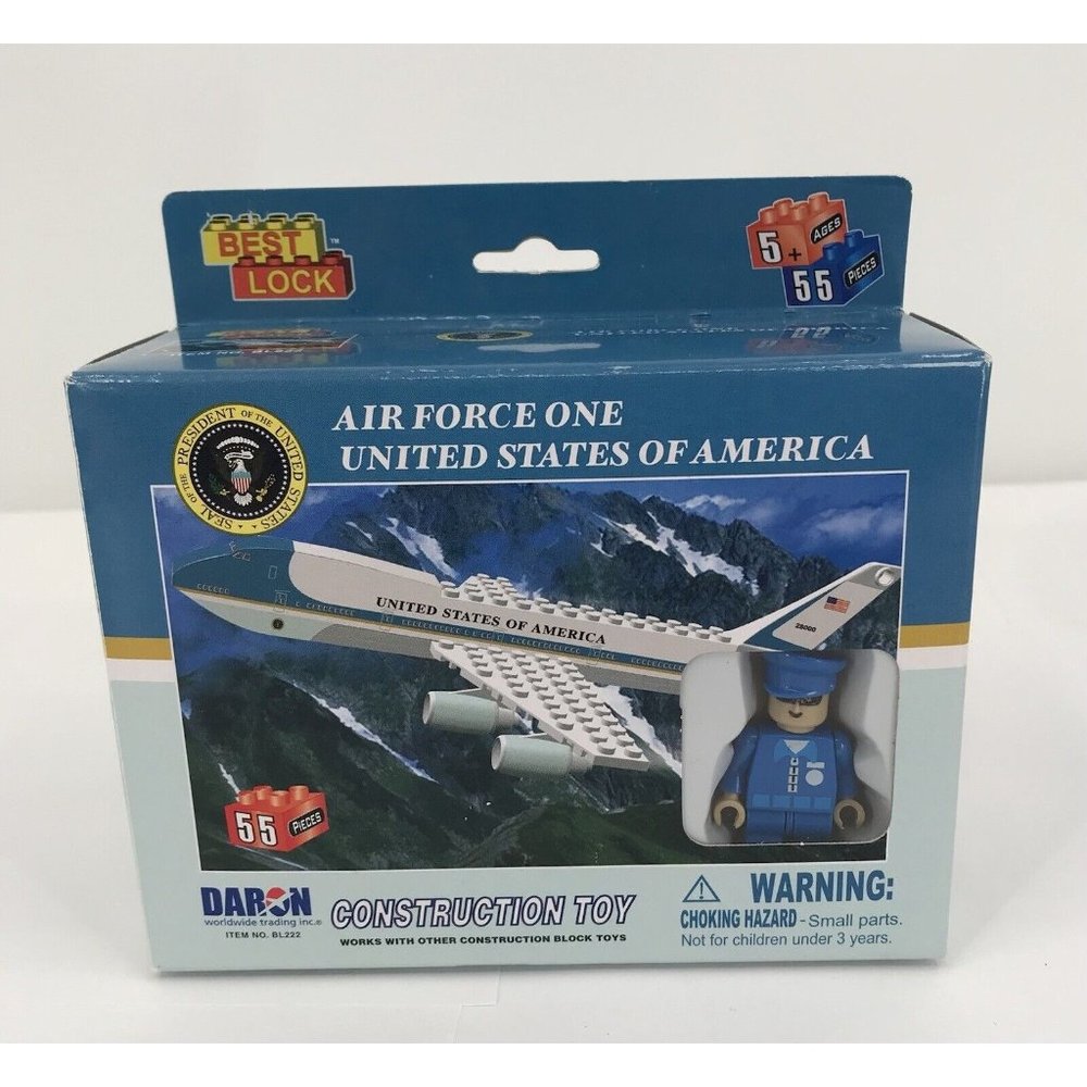 United States Air Force One Construction Toy By Best Lock - USA President Plane